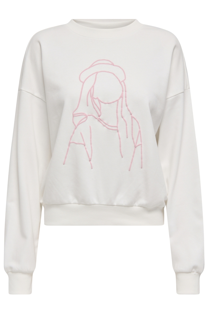 ONLODESSA L/S O-NECK BOX UB SWT 15353259 CLOUD DANCER/W. LADY
